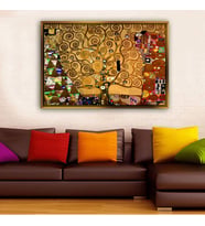 Altın Çerçeveli dekoratif tablo l1734 (Gold)