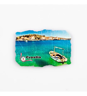 Hırvatistan Temalı Fresco Magnet (Karışık)