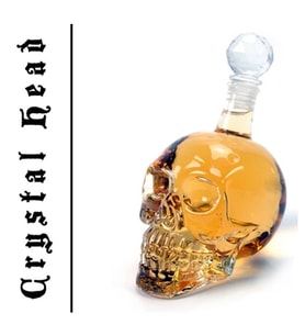 1000 Ml Crystal Head Kuru Kafa İçki Şişesi
