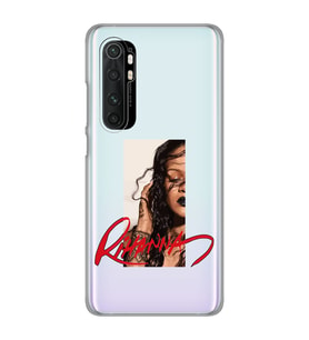 Xiaomi Mi Note 10 LITE Uyumlu Rihanna Tasarımlı Şeffaf Telefon Kılıfı
