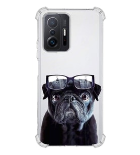 PrintiFy Xiaomi Mi 11T Pro Uyumlu Köpek 3 Baskılı Şeffaf Köşe Korumalı Antişok Kılıf
