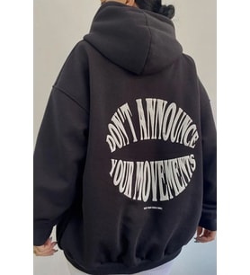 Dont Hoodie Sweatshirt Indigo Mavi (Siyah)