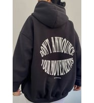 Dont Hoodie Sweatshirt Indigo Mavi (Siyah)