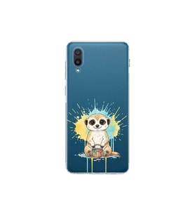 Samsung Galaxy A02 ile Uyumlu Splash Mirket Tasarımlı Şeffaf Silikon Kılıf