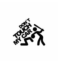 Dont Touch My Car Sticker Siyah 16x14 CM (Siyah-Siyah)