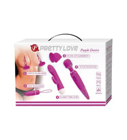 Pretty Love Usb Şarjlı Titreşimli Çiftlere Özel 5 Parça Fantezi Vibratör Set