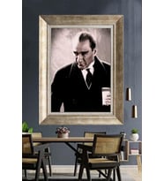 Gümüş Çerçeveli Atatürk Tablo za474