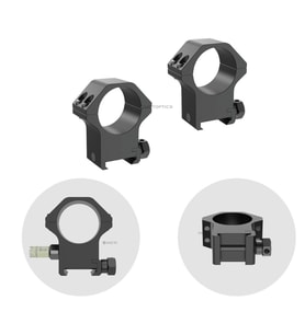 VictOptics 30mm Orta Profil Dürbün Montaj Halkaları VIMW-12 (Siyah)