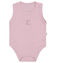 Civil Baby Ayıcık Baskılı 1-18 Ay Çıtçıtlı Badi - Ekru