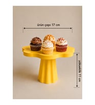Büyük Boy Lotus Desen Cupcake Ayaklı Stand 24 Cm