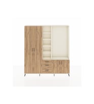 Arges Gardrop 13 Raflı 3 Çekmeceli 4 Kapaklı 220x30x243 Aytaşı-Çam