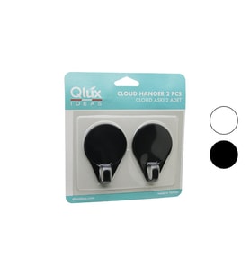 2PCS CLOUD ASKI SİYAH - BEYAZ PLASTİK YAPIŞKANLI MONTAJ (5343)