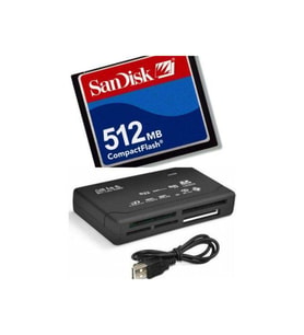 Pmr Sandisk 512 MB Compact Flash Hafıza Kartı - USB 2.0 Cf Kart Okuyucu