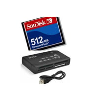 Pmr Sandisk 512 MB Compact Flash Hafıza Kartı - USB 2.0 Cf Kart Okuyucu