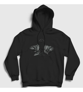 Presmono Unisex Siyah Real V2 Rapper NF Kapüşonlu Sweatshirt 305067tt