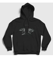 Presmono Unisex Siyah Real V2 Rapper NF Kapüşonlu Sweatshirt 305067tt
