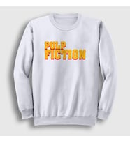 Presmono Unisex Beyaz Logo Film Pulp Fiction Sweatshirt 248622tt (Beyaz)