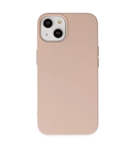 Apple İphone 14 Plus Kılıf Nano İçi Kadife Silikon - Pudra