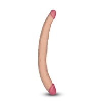 36 cm Realistik Çift Uçlu Esnek  ve Vajinal Dildo (Ten)