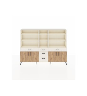 Arges Dolap 11 Raflı 5 Çekmeceli 4 Kapaklı 220x30x163 Aytaşı-Çam/Aytaşı