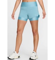 Nike Dri Fit Swift 3in 2N1 Short Kadın Reflektörlü 3 Cepli Taytlı Şort Mavi