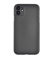 Uyumlu Model Apple iPhone 11 Kılıf Ultra İnce Hayalet Sert Kapak (Siyah)