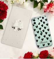 Full Kalp Tasarımlı Kişiye Özel Şeffaf Telefon Kılıfı (Tüm Telefon Modelleri Mevcuttur.) - Hediye Kutulu