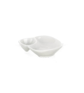 ULTRAFORM PORSELEN İKİ BÖLMELİ SOSLUK STD 11x8.5CM (Beyaz)