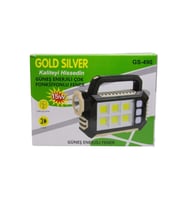 Gold Silver Gs-490 15w Güneş Enerjili Çok Fonksiyonlu Fener