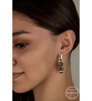 Swarovski Crystal Kadın Damla Salkım Gümüş Küpe