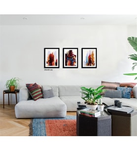 Çerçeveli Doku Efektli Tablo Seti 100x30 cm
