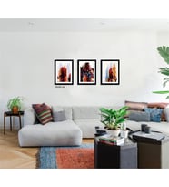 Çerçeveli Doku Efektli Tablo Seti 100x30 cm