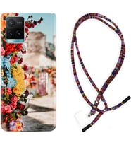 Vivo Y11S Y21S Y20 Y20S Y70 Kılıf Boyun Asklı Rasta Silikon Gerçek Çiçekler 1743