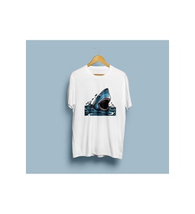 Oversize Shark Cartoon Unisex T-shirt