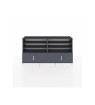 Arges Konsol 6 Raflı 4 Kapaklı 176x30x99 Antrasit-Antrasit/Çam