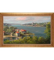 ALTIN ÇERÇEVELİ PASPARTULU TABLO CR1709