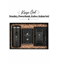 Kişiye Özel Hediye Seti Stanley Termos & Powerbank & Kalem & Kahve Premium Hediye Seti