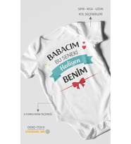 Babacım bu seneki hediyen benim Kısa Kollu Bebek Body %100 Pamuk