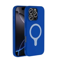 Lexroo iPhone 16 Pro Kılıf M-Safe Şarj Özellikli Aris Silikon Kılıf - Saks Mavi