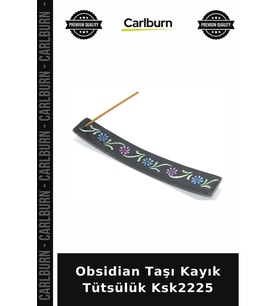Özel Üretim Doğal Dekoratif Hediyelik Mistik Obsidian Taşı Kayık Tütsülük