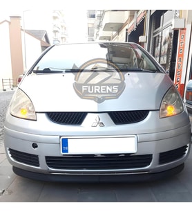 Mitsubishi Colt 2005-2009 Uyumlu H lip Esnek Ön Lip 2 Parça Karlık Ön Ek Tampon Altı Dil