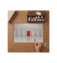Kapılar- Kırmızı Kapı Tasarımı 240 parça Ahşap Puzzle Ahşap Kutuda MP00672