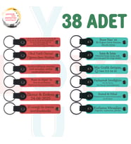 Nar Çiçeği & Turkuaz, 38’li Set, Kişiselleştirilebilir Hatıra, Satranç Turnuvası Katılımcılarına Anı