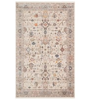 Hoom Rugs Petra 01 Krem Gri Makine Halısı (Bej-Grı)