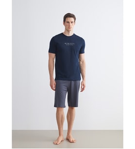 LC WAIKIKI Antrasit Standart Kalıp Erkek Şortlu Pijama Takımı