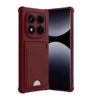 Xiaomi Redmi Note 14 Pro Plus Kelvin Kartvizitli Silikon - Bordo