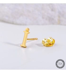 14 Ayar Altın İ Harf Küpe 0,37 gr