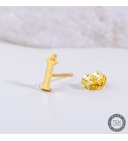 14 Ayar Altın İ Harf Küpe 0,37 gr