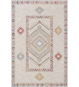 Eliana Home Baskılı, Yıkanabilir Kaymaz Taban Salon Halısı LNA1679 100x150 cm (Bej)
