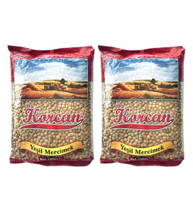 Korcan Yeşil Mercimek 1000 gr 2 li